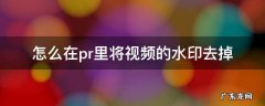 pr如何把视频水印去掉 怎么在pr里将视频的水印去掉