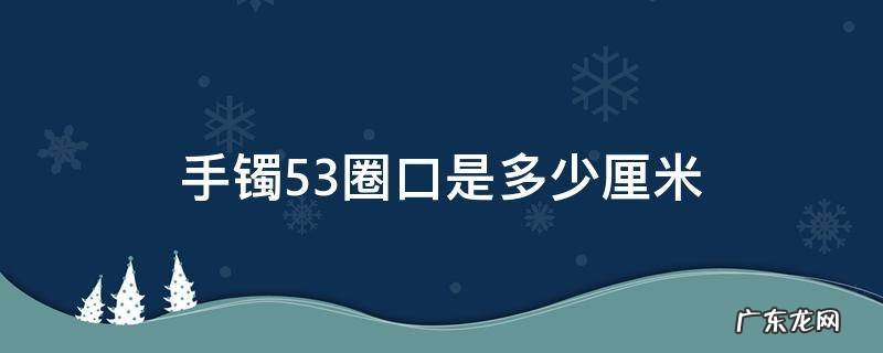 手镯53圈口是多少厘米 53圈口手镯内径多少mm