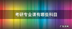 考研专业课有哪些科目 考研专业课是指哪几科