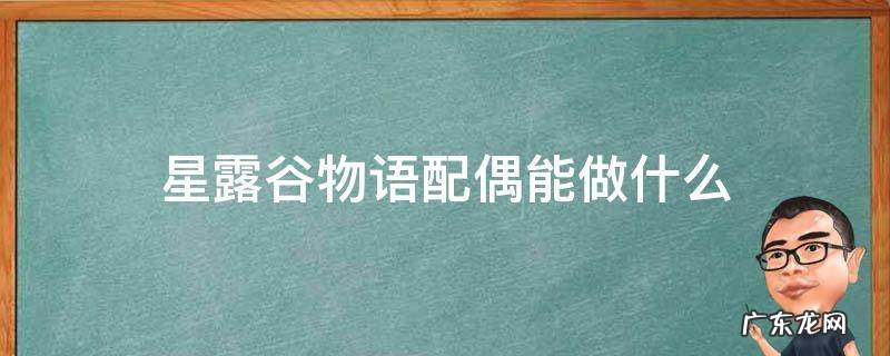 星露谷物语配偶能做什么 星露谷物语配偶房间搬到哪