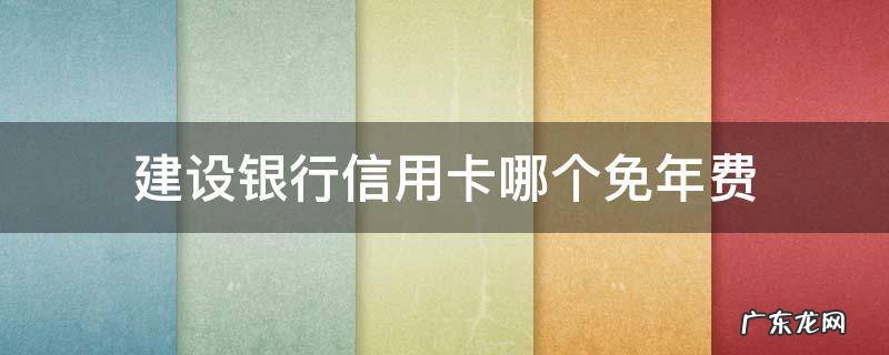 建设银行卡免年费吗 建设银行信用卡哪个免年费