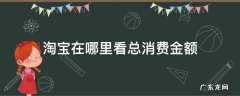 淘宝哪里可以看总消费金额 淘宝在哪里看总消费金额