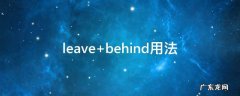 leave behind用法