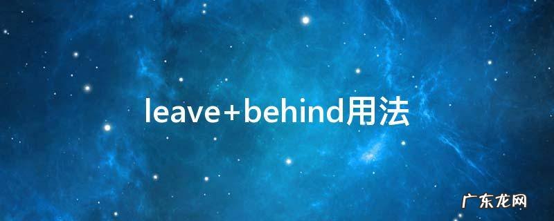 leave behind用法