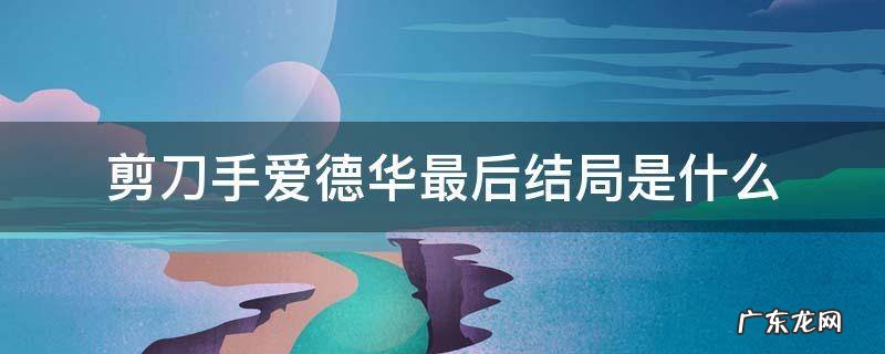 剪刀手爱德华最后结局是什么 剪刀手爱德华结局为什么不在一起