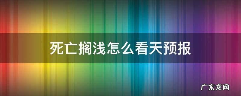 死亡搁浅日期 死亡搁浅怎么看天预报