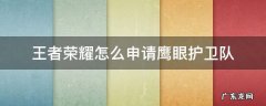 王者荣耀怎么申请鹰眼护卫队 王者荣耀怎么申请鹰眼护卫队裁决