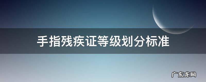 手指残疾证等级划分标准 残疾人手指残疾分级标准