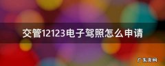 交管12123电子驾照怎么申请不了 交管12123电子驾照怎么申请