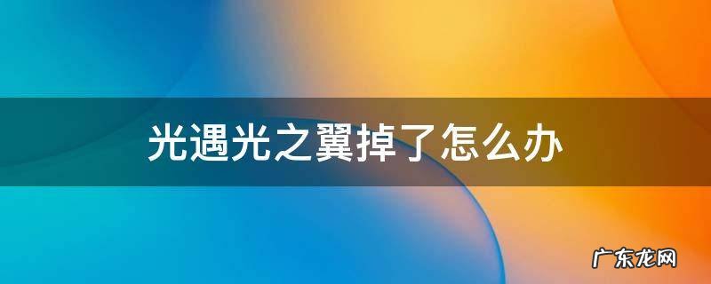 光遇光之翼掉了怎么办 光遇光翼掉完怎么办
