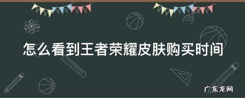 怎么查看王者皮肤购买时间 怎么看到王者荣耀皮肤购买时间