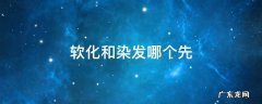 软化和染发哪个先弄 软化和染发哪个先