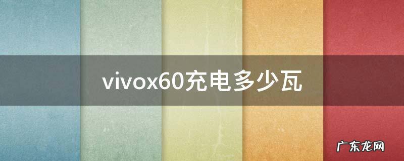 vivox60充电多少瓦 vivox60充电器是多少瓦