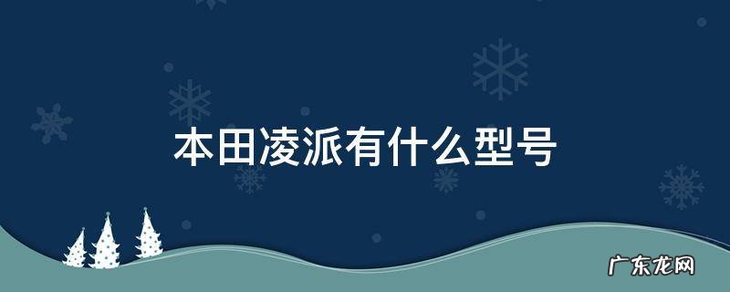 本田凌派有什么型号 本田凌派品牌型号