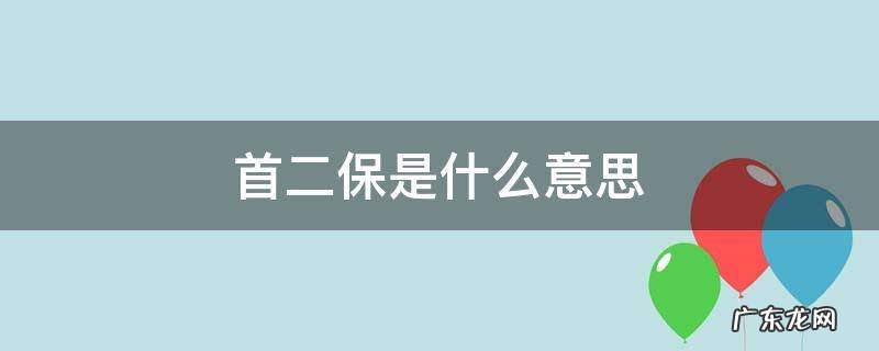 首二保是什么意思 首二保是首保和二保的意思吗