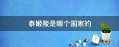 泰姬陵是哪个国家的 泰姬陵是哪个国家的标志性建筑