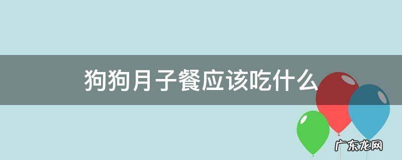 狗狗月子吃啥 狗狗月子餐应该吃什么