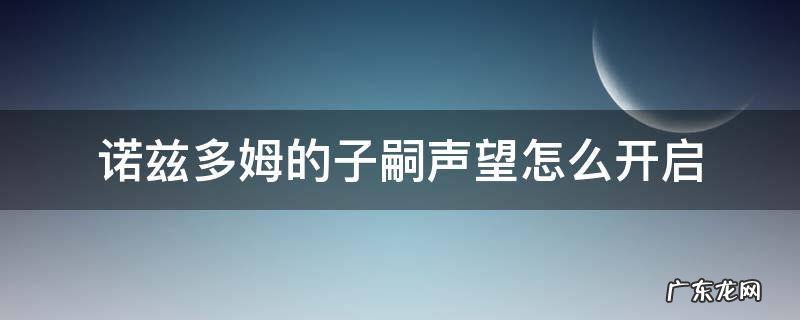 诺兹多姆的子嗣声望怎么开启 正式服诺兹多姆的子嗣声望怎么刷到中立