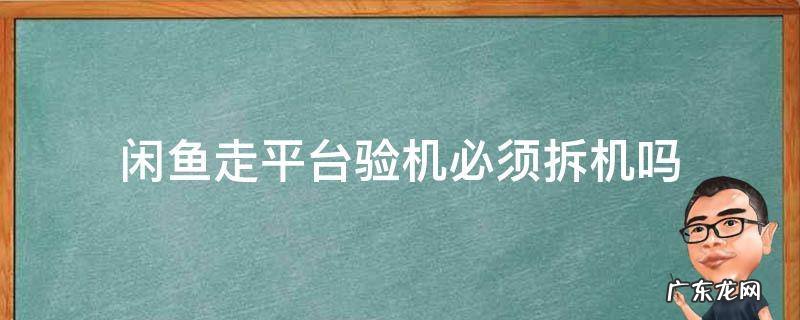 闲鱼走平台验机必须拆机吗 闲鱼买手机走平台验机会拆机吗