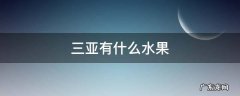三亚有什么水果好吃 三亚有什么水果