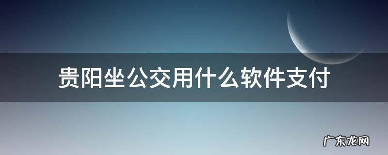 贵阳坐公交用什么软件支付 贵阳坐公交用什么软件支付?苹果